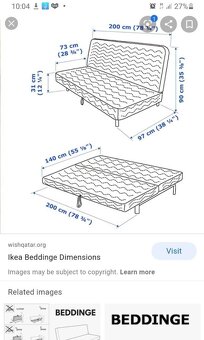 Beddinge rozkládací sedačka - 3