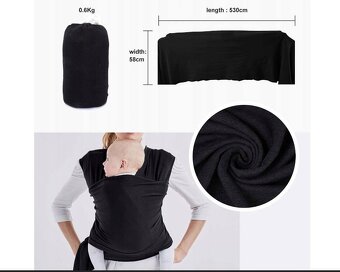 Elastická chusta pro nošení novorozence 3–15 kg - 3