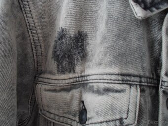 Šedá trhaná riflová bunda džíska - XS, S, M - 3