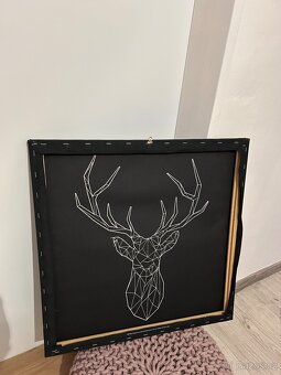 Černý obraz s jelenem Ikea - 3