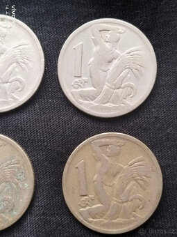 7x 1 kč 1922, 23, 24, 25, 29, 37, 38 Československo - 3