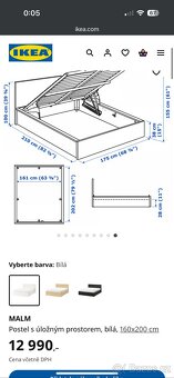 Postel s úložným prostorem 160x200 - 3
