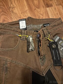 Kevlarové džíny na motorku Trilobite Parado rusty brown - 3