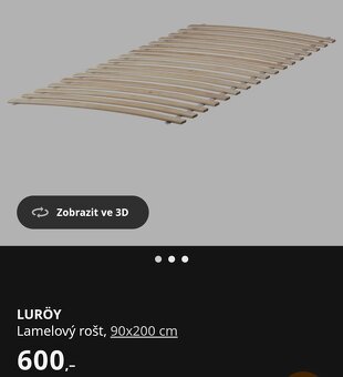 2ks ikea postel vč. roštu - 3