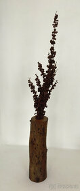 dekorativní dřevěná váza na suché květiny - 3