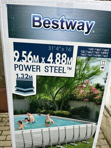 BestWay nadzemní bazén nový 9,56/4,88/1,32m - 3