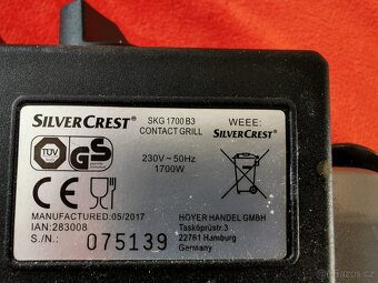 Prodám KONTAKTNÍ GRIL SILVERCREST SKG 1700 B3 - 3