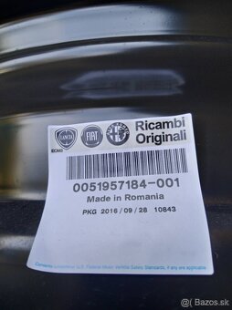 15" plechové disky FIAT TIPO,DOBLO,500 L originál. - 3