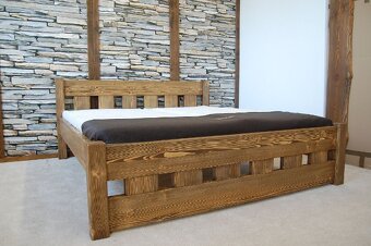 Drásaná postel Bruno 140x200 Antický dub - 3