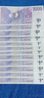 1000 Kč s přítiskem UNC, série M - 3