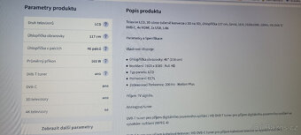 PRODÁM TV Samsung LE46C750 - 3