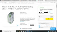 Spínaný zdroj Phoenix Contact 24V/10A - 3