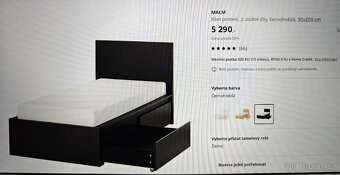 2 zachovalé postele Malm z IKEA - 3