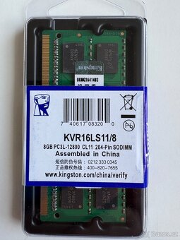 Nová paměť DDR3L 8Gb Kingston - 3