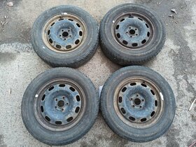 5x100 R15 - Plechové disky se zimní pneu - 3