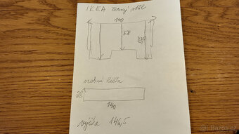 Ikea Fredde herní, psací a počítačový černý stůl . - 3