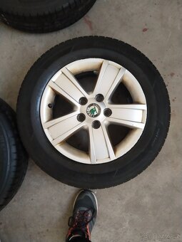 ALU kola R15,5x112,et 50,šířka 6,5 palce pneu 195/65/15 - 3