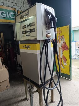 Čerpací stojan Agip 1971, kompletní asi funkční - 3
