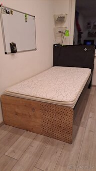 Postel 100x200 kvalitní - černá + matrace - 3