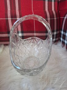Skleněný broušený košík - 3