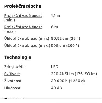 Prodám úplně nový projektor VANKYO Leisure - 3