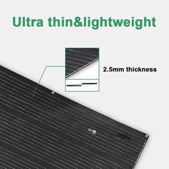1 ks solární panel 100W 18V monokrystalický ETFE flexibilní - 3