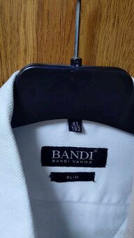 Bílá slim košile Bandi - 3