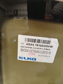 Prodám použité přední okno na škoda Octavia 3..možnost výměn - 3