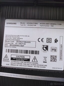 Prodám Smart televizi Samsung ue43nu7179 - 3