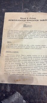 Starožitný petrolejový vařič Meva - 3