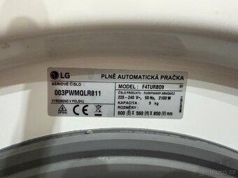 Pračka LG F4J5VYW4WP, 9KG - 3