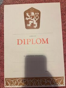 Diplom, plakát - KSČ, ROH - nevyplněné, prázdné - 3