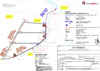 K prodeji, stavební pozemek se sítěmi o výměře 1282 m2, obec - 3