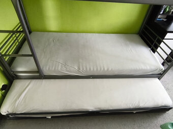 Patrova postel ikea Svatra - kovova pro 3 děti - 3