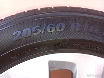 Originál ALU kola Škoda 16" + letní pneu Kumho 205/60 R16 - 3