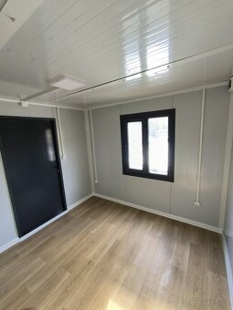 stavební buňka 3 x 3 metry dřevodekor IHNED - 3