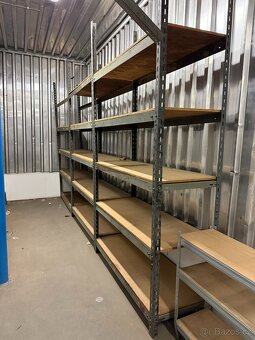 Průmyslový skladový regál – kovový, pevný - 3