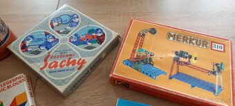 Staré hračky hry kostky stavebnice různé - 3