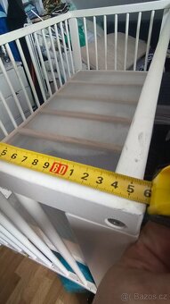 Dětská postýlka s roštem - bílá - 3