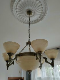Luxusní rustikální lustry + tři lampy set - 3