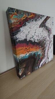 OBRAZ RUČNĚ MALOVANÝ , AKRYL, 50×50×6,5 cm - 3