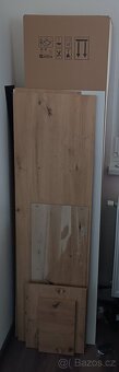 Nízká komoda dub artisan/černá - 3