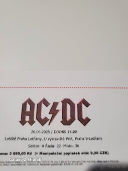 2 lístky na sezení AC/DC 26.6. Letiště Praha 9-Letňany. - 3