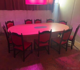 Poker/jednací/jídelní stůl + židle - 3