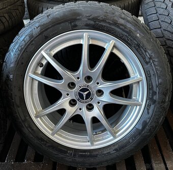 5x112 R16 6,5J ET49 Mercedes Benz + 205/55 R16 zimné - 3