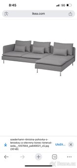 4místná pohovka s lenoškou - 3