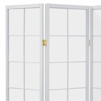 Dřevěný paravan GO bílý a černý v 4 dílech - 3