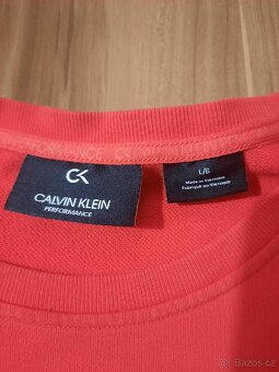 Červená mikina Calvin Klein,v.L, velmi dobry stav - 3