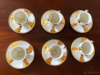 Porcelánový kávový/čajový set "Bernadotte" - Zlacený - 3