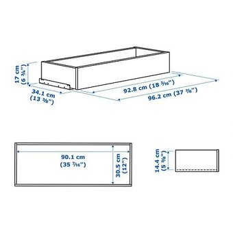 IKEA 004.340.03 - Zásuvka KOMPLEMENT se skleněným čelním pan - 3